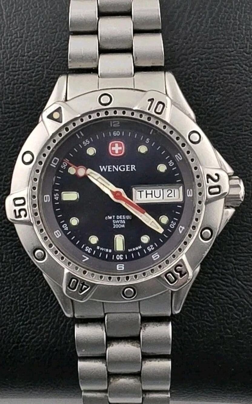 Vintage Ladies Wenger Swiss Army 5MT Design Quartz Watch 091.0654 New Batt Runs